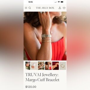 New, still in box. Cuff style bracelet 18k plated gold.